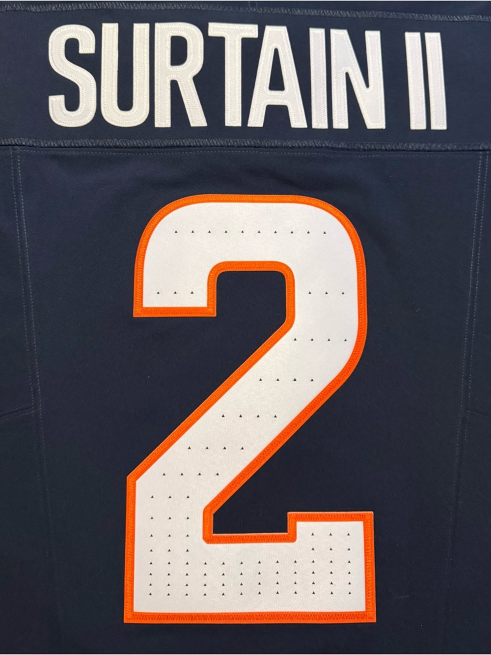 Authentic Pat Surtain Denver Broncos Navy Nike Vapor Fuse Elite Jersey Size 44 - Picture 13 of 14